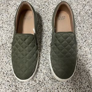 A New Day olive color slip on tennis shoes